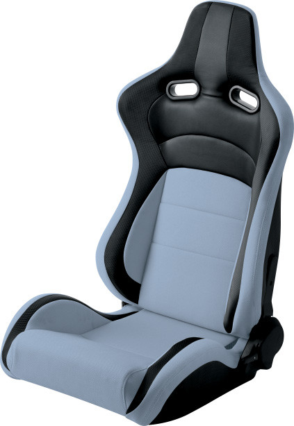 Grey Fabric Sport Racing Seats , Custom Leather Racing Seats Comfortable Feeling