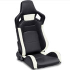 ポリ塩化ビニールの単一のスライダーが付いている調節可能で白くおよび黒い競争の座席/スポーツ・カーの座席