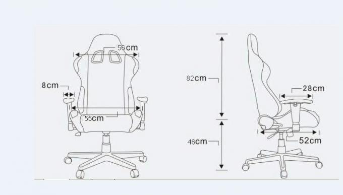 仕事、調査、残りおよび睡眠のための耐久 PU の革調節可能なオフィスの椅子